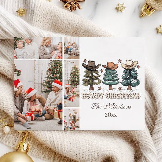  Westerse Howdy Kerst 5 foto Feestdagenkaart