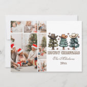  Westerse Howdy Kerst 5 foto Feestdagenkaart (Voorkant)