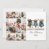  Westerse Howdy Kerst 9 foto Feestdagenkaart (Voorkant)