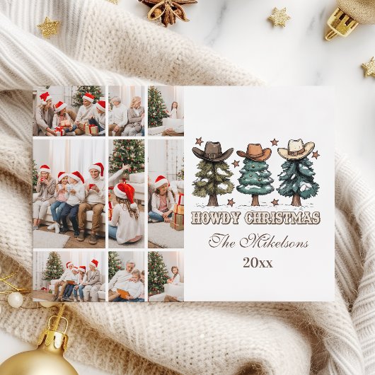  Westerse Howdy Kerst 9 foto Feestdagenkaart