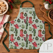 Westerse Howdy Kerstmis Bosgroene Schort