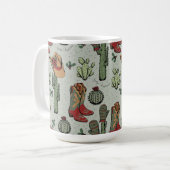 Westerse Howdy Kerstmug Koffiemok (Voorkant links)