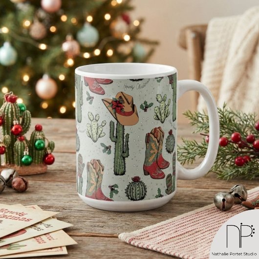Westerse Howdy Kerstmug Koffiemok