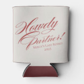 Westerse Howdy Partner Rodeo Meisjes Avond Blikjeskoeler (Voorkant)