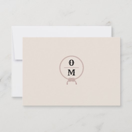 Westerse Huwelijk Rustieke Cowboy Huwelijk  RSVP Kaartje (Achterkant)