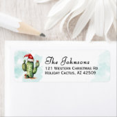 Westerse Kerst Cactus Kerst Retouradres Etiket (Insitu)