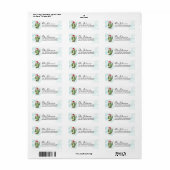 Westerse Kerst Cactus Kerst Retouradres Etiket (Full Sheet)