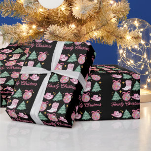 Westerse Kerst Coquette Howd Meisjesachtige Laarze Cadeaupapier