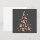 Westerse Kerst Cowboylaars Boom Cowgirl Laarzen Feestdagenkaart (Voorkant / Achterkant)