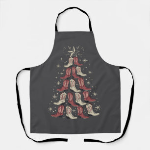 Westerse Kerst Cowboylaars Boom Cowgirl Laarzen  Schort