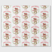 Westerse Kerst Cowboylaarzen Cadeaupapier (Vlak)