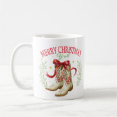 Westerse Kerst Cowboylaarzen Koffiemok (Links)