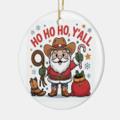 Westerse Kerst Keramisch Ornament (Links)