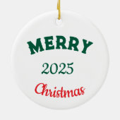Westerse Kerst Keramisch Ornament (Achterkant)