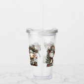 Westerse Kerst voor Kinderen Acryl Drinkbeker (Rechts)