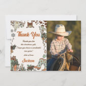 Westerse kerstfeest Dank je kaart foto (Voorkant)