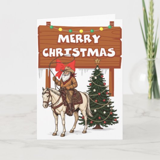 westerse kerstkaart feestdagen kaart (Voorkant)