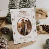 Westerse kerstkaart met familiefoto
