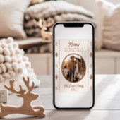 Westerse kerstkaart met familiefoto