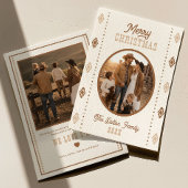 Westerse kerstkaart met familiefoto