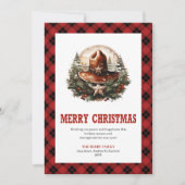 Westerse kerstkaart met sheriff badge kunst (Voorkant)