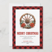 Westerse kerstkaart met wagenwielruit (Voorkant)