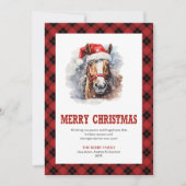 Westerse kerstkaart rustieke cowboy plaid (Voorkant)