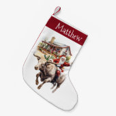 Westerse Kerstman Cowboy Kerst Zuidwesterse  Kleine Kerstsok (Voorkant (Hangend))