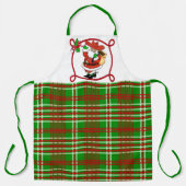 Westerse Kerstman Cowboy Santa en geruite schort (Voorkant)