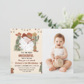 Westerse Kerstman Oh Wat Een Fun Kerst Verjaardags Kaart (Staand voorkant)