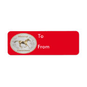 Westerse Kerstriemgesp Etiket (Voorkant)