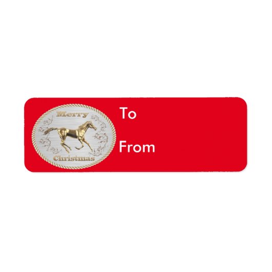 Westerse Kerstriemgesp Etiket (Voorkant)