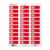 Westerse Kerstriemgesp Etiket (Full Sheet)