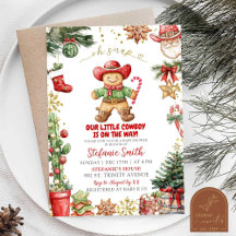 Westerse koekjes gingerbread cowboy baby shower