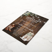 Westerse koppel shower uitnodiging, Rustic Cowboy  Folie Uitnodiging (Gedraaid)