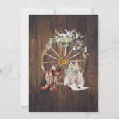 Westerse koppel shower uitnodiging, Rustieke Cowbo Kaart (Achterkant)