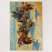 Westerse kunst “Downing the Nigh Leader” Legpuzzel (Verticaal)
