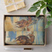 Westerse kunst “Downing the Nigh Leader” Tissuepapier (Geschenk)