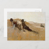 Westerse Kunst “Indiaanse verkenners die Custer in Briefkaart (Voorkant / Achterkant)