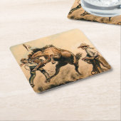 Westerse kunst “Mule” van Will James Kartonnen Onderzetters (Schuin)