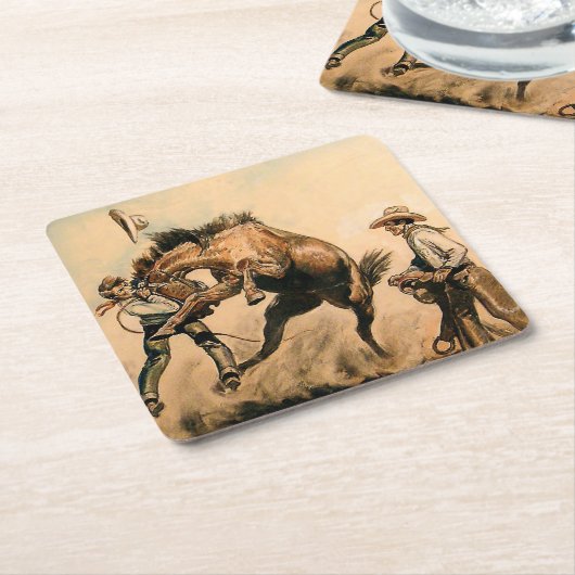 Westerse kunst “Mule” van Will James Kartonnen Onderzetters (Schuin)
