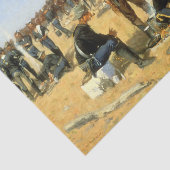 Westerse kunst “Ontbijt van de cavalerist” Tissuepapier (Detail)