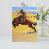 Westerse kunst van Frederic Remington “Een koude o Bedankkaart (Staand voorkant)