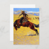 Westerse kunst van Frederic Remington “Een koude o Bedankkaart (Voorkant / Achterkant)