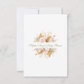 Westerse Laarzen Cowgirl Bloemen Baby Shower RSVP Kaartje (Achterkant)