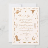 Westerse Laarzen en Bruidsmeisjes Bruiloftfeestje Bedankkaart (Voorkant)