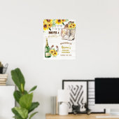 Westerse laarzen en bruisende bruiloft Welcome Bor Poster (Thuiskantoor)