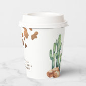 Westerse laarzen en bruisende bruiloftsdouche papieren bekers (Achterkant)