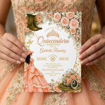 Westerse laarzen perzikrozen gouden Quinceañera