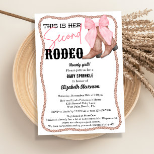 Westerse Laarzen Roze Strik Rodeo Tweede Baby Stro Kaart
